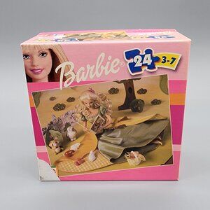 Barbie Puzzle 24 Piece 2000 Mattel Reading Bunny Scene Ages 3-7 Complete